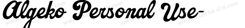 Algeko Personal Use字体转换
